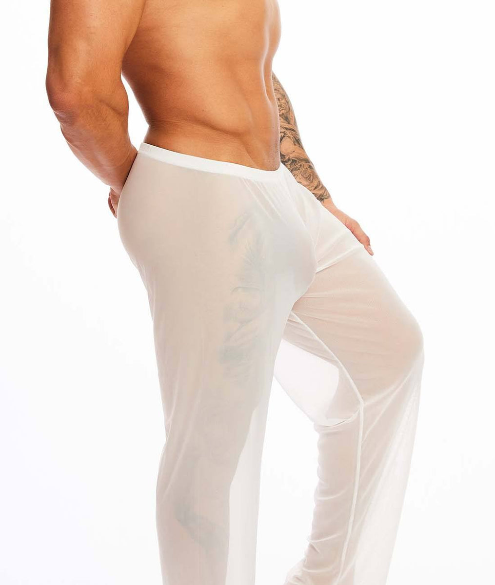 See Through Mesh Pants - White – MIZOK