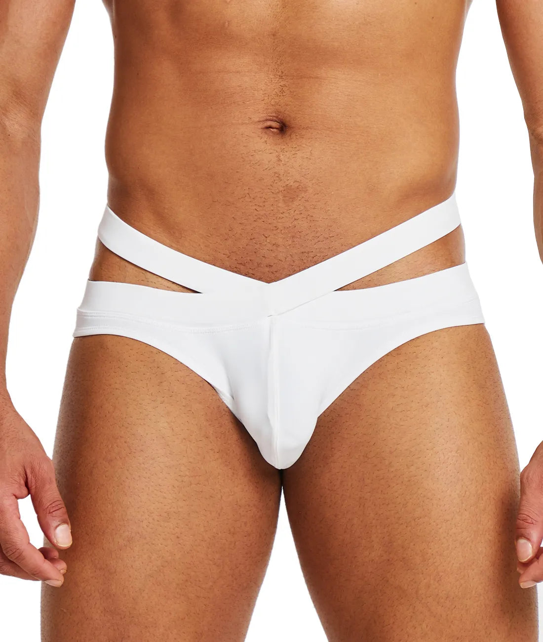 Free Double Strap Swim Brief | White – MIZOK