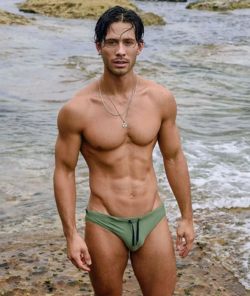 CLASSIC SWIM BRIEF - ARMYGREEN - mizokwear