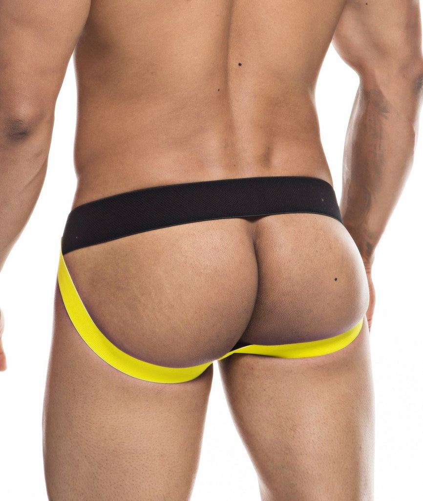 STRIPE JOCKSTRAP - BLACK/ORANGE - mizokwear