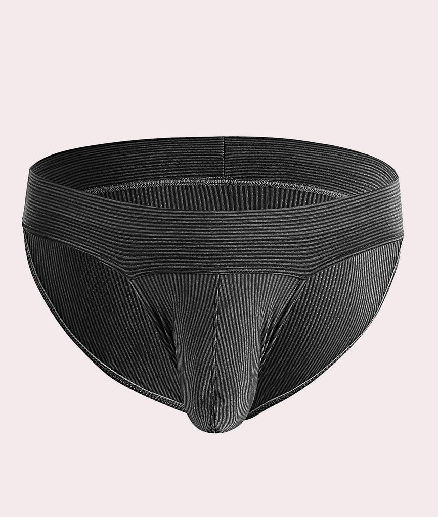 STRIPES BRIEFS UNDERWEAR - BLACK - mizokwear