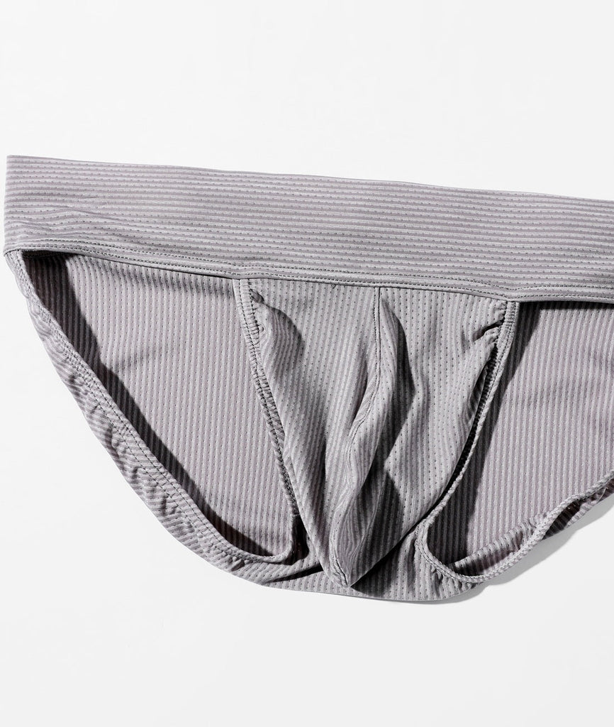 STRIPES BRIEFS UNDERWEAR - GREY - mizokwear