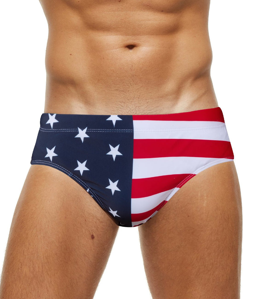 SWIM BRIEF S-Y20-USA Flag - mizokwear