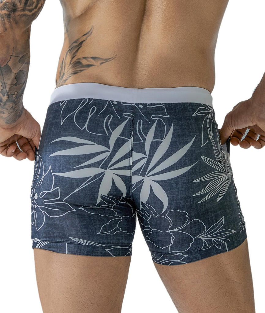 SWIM BRIEF S-YK210-Black Leaf - mizokwear