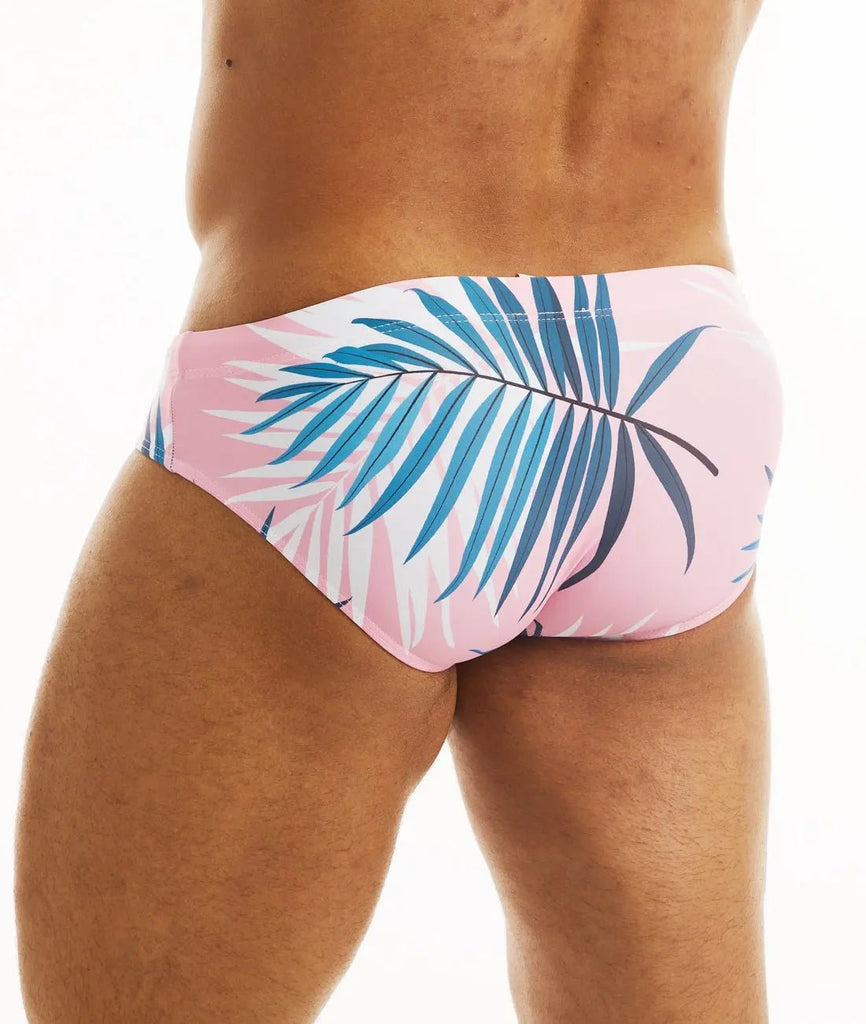 SWIMWEAR-PINK LEAVES - mizokwear