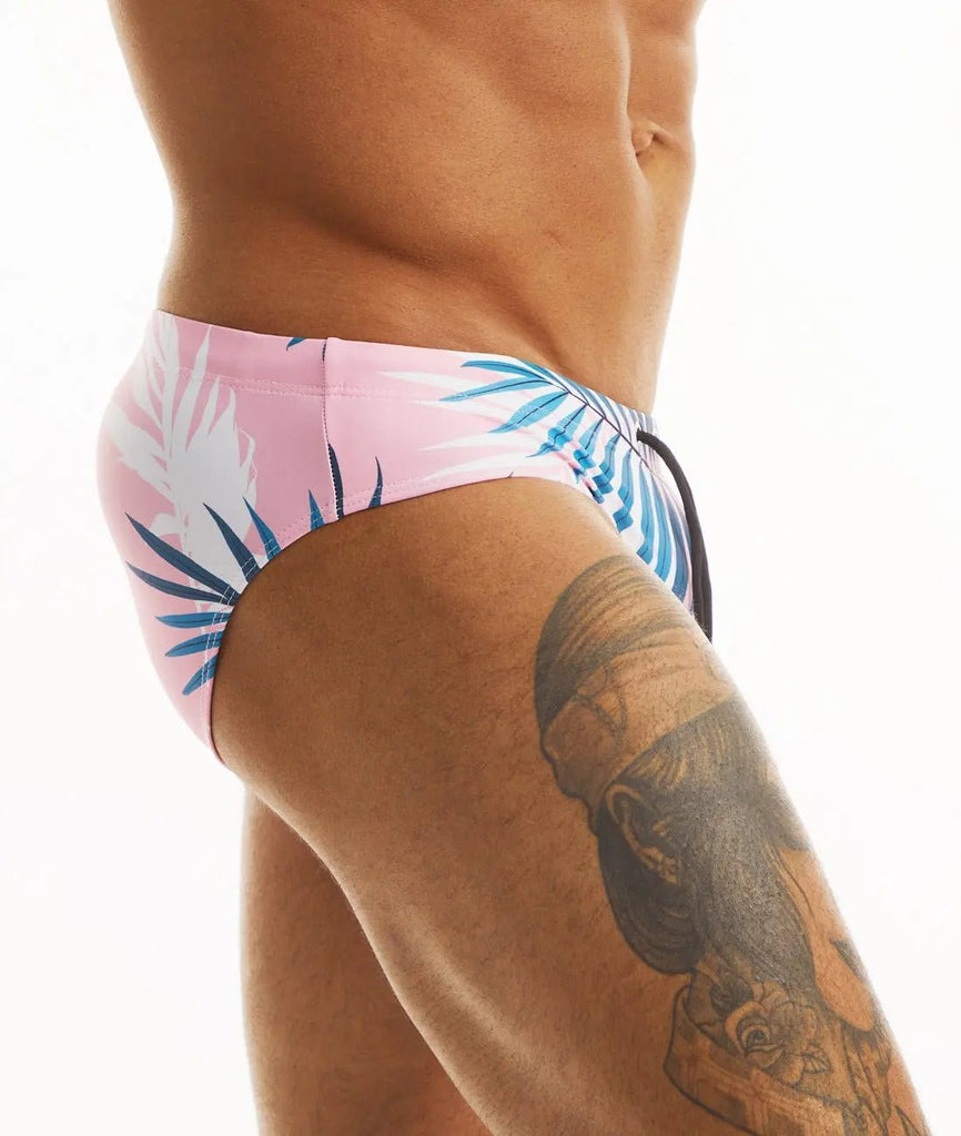 SWIMWEAR-PINK LEAVES - mizokwear