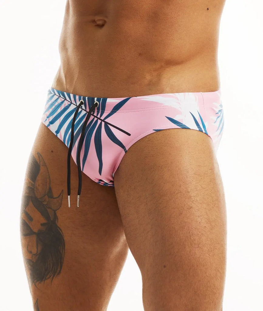 SWIMWEAR-PINK LEAVES - mizokwear